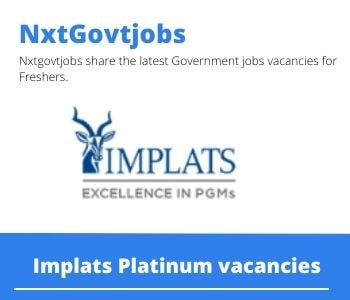 Apply Online for Implats Fitter and Turner Vacancies 2022 @implats.co.za