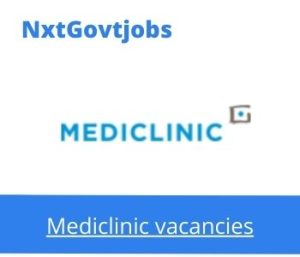 Mediclinic Brits Hospital Nurse Specialised High Care Vacancies in Brits 2023