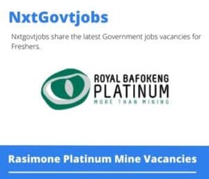 Rasimone Platinum Mine Section Rock Mechanic Vacancies in Rustenburg – Deadline 11 May 2023